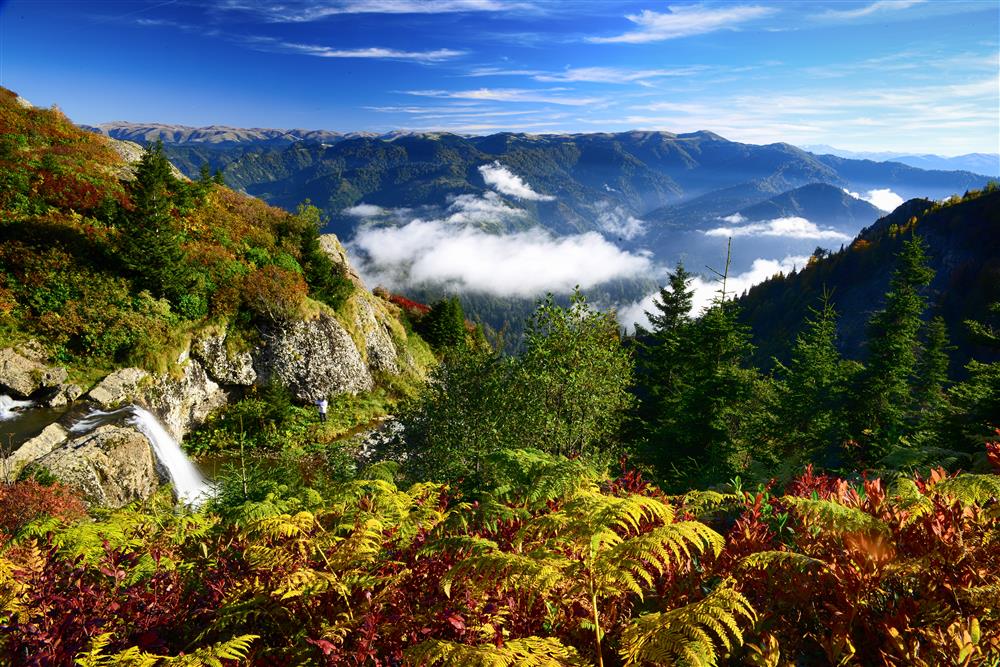 Trabzon yaylalarında bulut denizi ve dağ manzarası